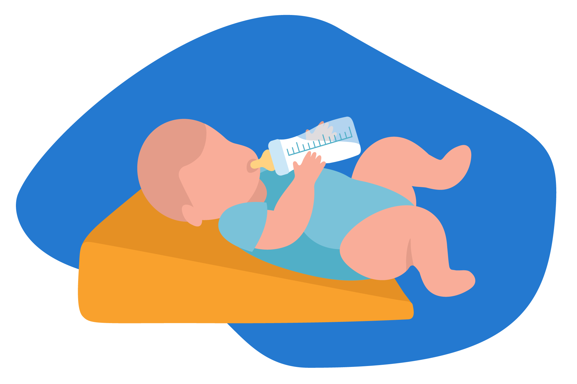 baby on wedge pillow